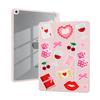 AdorableWhimsy Pink Collage Preppy Case for iPad Air 11 Inch M3 2025/M2 2024/iPad Air 5 2022/Air 4 2020 10.9" Cute Design Aesthetic Girly Trifold Stand Leather Cover Clear Back view 1