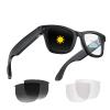 Smart Glasses Video Recording AI Glasses Photochromic Lenses with 8 Megapixels Wide-Angle Camera Languages Translation Image Recognition Answer Call for Android iOS Black view 1
