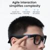 Smart Glasses Video Recording AI Glasses Photochromic Lenses with 8 Megapixels Wide-Angle Camera Languages Translation Image Recognition Answer Call for Android iOS Black view 3
