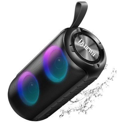 Bluetooth Speaker with 360HD Stereo Sound, 2026 NEW Portable Wireless Speaker IPX7 Waterproof, HD Call, TWS Pairing, Built-in Mic, RGB Lights, 12H Playtime for Outdoors, Home/Travel/Praty Beach Gift