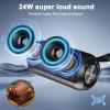 Bluetooth Speaker with 360HD Stereo Sound, 2026 NEW Portable Wireless Speaker IPX7 Waterproof, HD Call, TWS Pairing, Built-in Mic, RGB Lights, 12H Playtime for Outdoors, Home/Travel/Praty Beach Gift view 3
