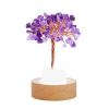 Lumisoul Natural Crystal Money Tree Night Light with Clear Quartz Point DIY Healing Lamp for Bedside and Home Dcor (Amethyst) view 1