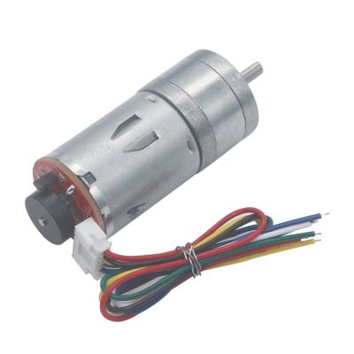 1pcs High Torque JGA25-370 DC Gear Motor with Encoder - Miniature Geared Motor | 6-2000 RPM/6-24V/3W Powe/Adjustable Speed(130RPM 6v)