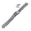 18mm 19mm 20mm 21mm 316L Stainless Steel Silver Curved End Watch Strap Band Bracelet Fit For RLX SKX(21mm) view 2