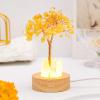 Lumisoul Natural Crystal Money Tree Night Light with Clear Quartz Point DIY Healing Lamp for Bedside and Home Dcor (Citrine) view 2