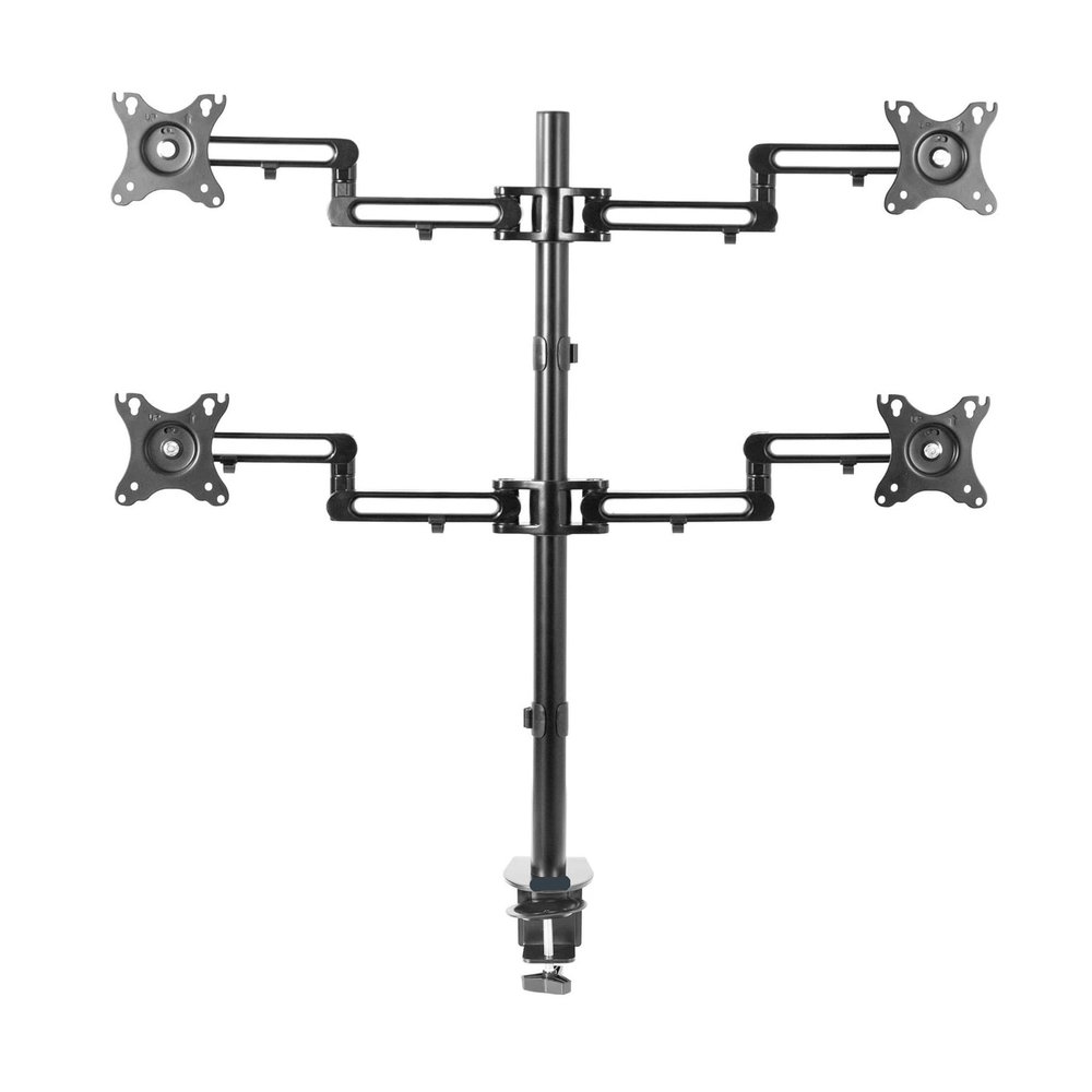 YTMJPQQJI Quad LCD Monitor Fully Adjustable Desk Stand | Suitable for 4 Screens 17 to 32 inches