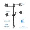YTMJPQQJI Quad LCD Monitor Fully Adjustable Desk Stand | Suitable for 4 Screens 17 to 32 inches view 2