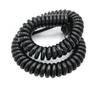 ACFFVBW Coiled Extension Cord, 1.2 Meter Black Wire Cable, Multi Core Pins Wires, 0.2mm .5mm Can Extend Tensile Power(3 core 17AWG,Line Length 2.5meter) view 1