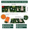 15 Pieces Stair Treads for Wooden Steps Cute Funny Sloth in Christmas Wreath Stairway Carpet Mat Indoor Stair Runners Soft Carpet Stair Treads Non-Slip Safety Step Rug Pads, 30" x 8" view 4
