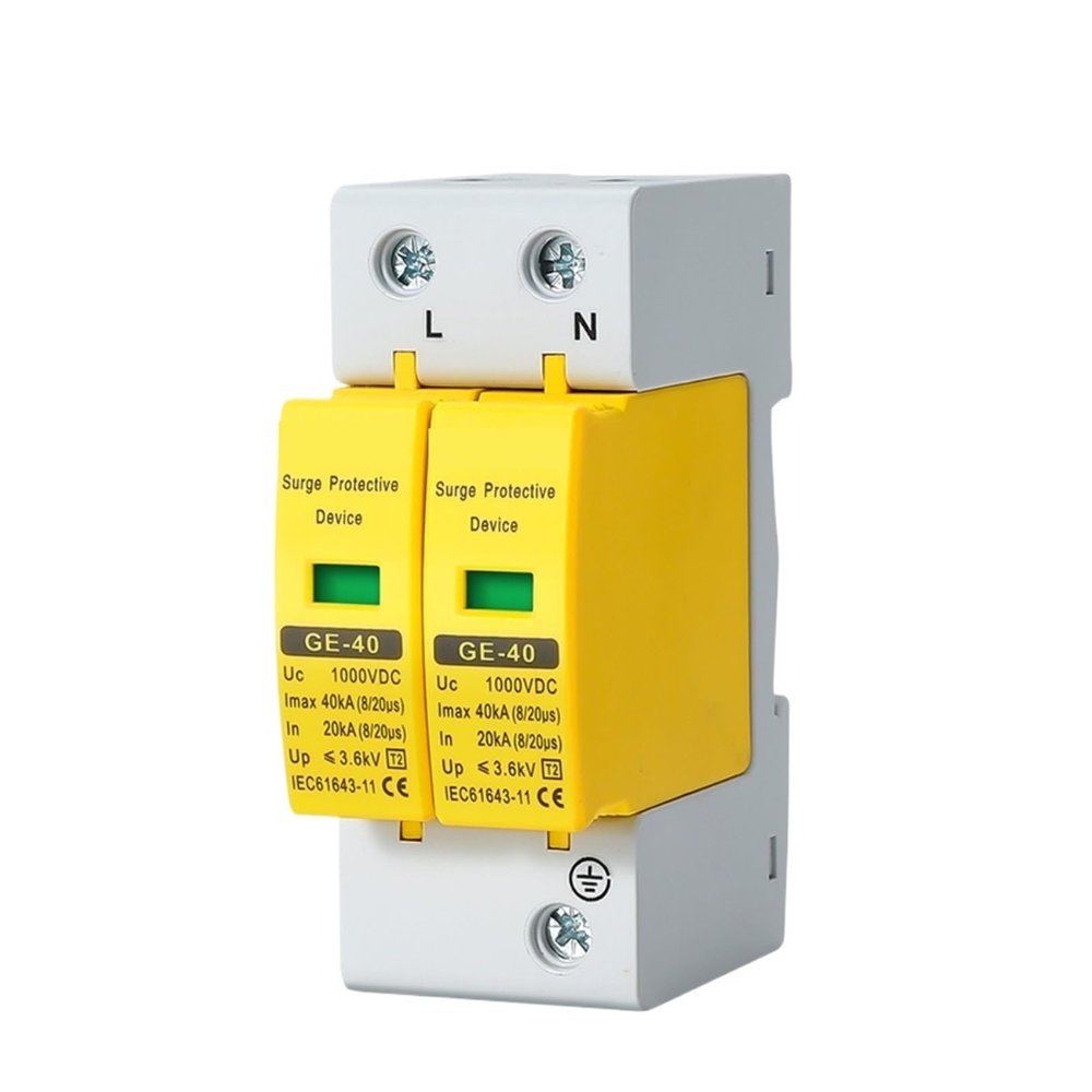 2P DC SPD Surge Protective Device 500V 600V 800V 1000V 20KA 40KA Voltage Protector Solar PV Photovoltaic Lightning Arrester(800V)