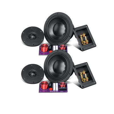 HiVi-Swans DIY 2.2-Speaker kit Home Theater Rear/Side Speaker for 5.1/7.1/11.1 Setup, 2.2 Crossover, German High-Frequency Driver (Drivers Only; Enclosure Required)