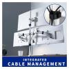 YTMJPQQJI White Triple Monitor Adjustable Desk Stand, 3 Screens up to 30 inches view 2