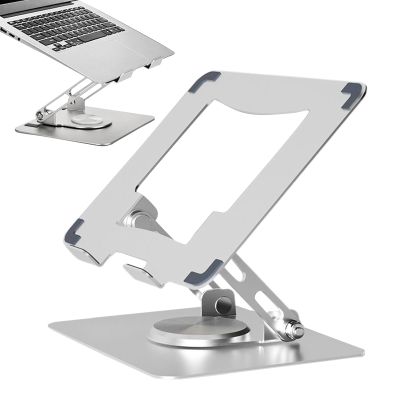 Laptop Stand for Desk - Tablet Riser Holder for 14-17.3 Inch Laptop | Carbon Steel with Stable Load Capacity, Portable Functional Design, Ideal for Home, Study, Office, 26x22cm