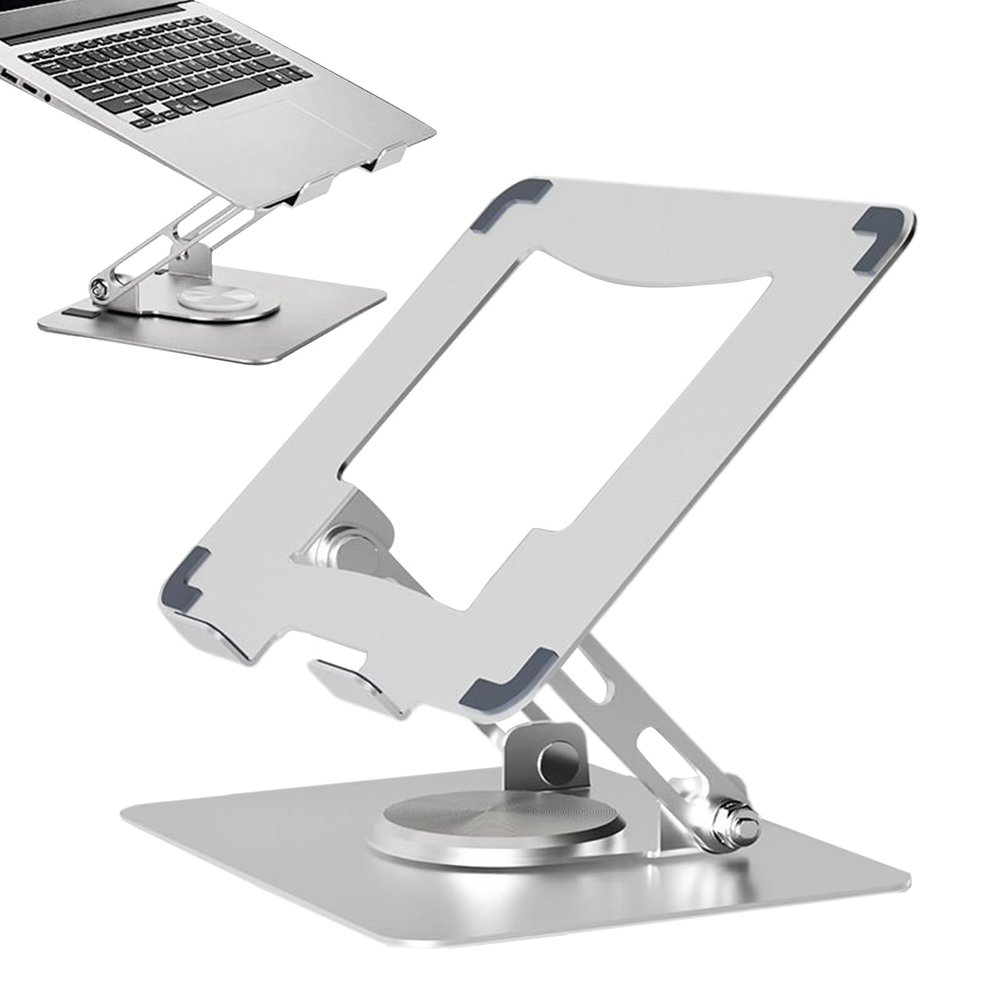 Laptop Stand for Desk - Tablet Riser Holder for 14-17.3 Inch Laptop | Carbon Steel with Stable Load Capacity, Portable Functional Design, Ideal for Home, Study, Office, 26x22cm