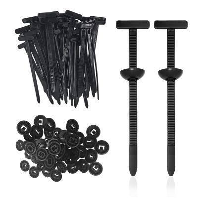 200PCS Nylon Universal Cable Tie Buckle, Self-Locking Cable Tie Buckle Zip Tie, Versatile Zip Ties for Auto Repair, Hole Fastening, Bumper Retainer & Daily Quick Fix, Portable Car Repair Tools