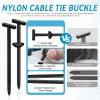 200PCS Nylon Universal Cable Tie Buckle, Self-Locking Cable Tie Buckle Zip Tie, Versatile Zip Ties for Auto Repair, Hole Fastening, Bumper Retainer & Daily Quick Fix, Portable Car Repair Tools view 4