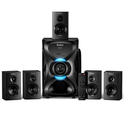 Bobtot Surround Sound Systems Wireless Rear Satellite Speakers, 1000W Peak