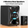 Bobtot Surround Sound Systems Wireless Rear Satellite Speakers, 1000W Peak view 4