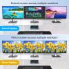 8K@60Hz HDMI Displayport KVM Switch 3 Monitors 2 Computers 4K@120Hz Triple Monitor KVM Switches for 2 PC Share 4 USB 3.0 Ports Support Extended & Copy Mode Desktop Controller 12V Adapter Included view 3