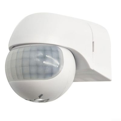 Outdoor Motion Sensor Light Switch, PIR Infrared Motion Detector with 180 Detection Angle, Up to 12m Range, Adjustable 3-2000 Lux Twilight Sensitivity, AC 110-220V, IP44 Weatherproof Wall Mounted
