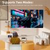 XBJ [Built-in Apps/Touch Screen] A5pro Portable Projector with WiFi and Bluetooth, Support 4K, Outdoor Smart Projector with 180 Stand, Auto Focus, Mini Movie Proyector for Bedroom/Home (White) view 2