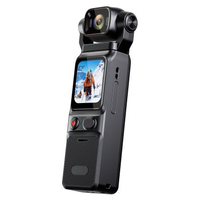 4K/30FPS 48MP Body Vlogging Camera, Pocket Action Camera with 6-Axis Stabilization,180 Rotatable Lens, 160 Wide FOV Video Recording, WIFI Digital Vlogging Camera for YouTube,Travel,Creators