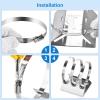4 Pack CCTV Universal Installation Brackets, CCTV Monitoring Spherical Cameras Universal Wall Mounted Brackets, Pole mounting adapters Suitable for rods with a Diameter of 3.35-4.72 inches view 3