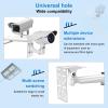 4 Pack CCTV Universal Installation Brackets, CCTV Monitoring Spherical Cameras Universal Wall Mounted Brackets, Pole mounting adapters Suitable for rods with a Diameter of 3.35-4.72 inches view 4