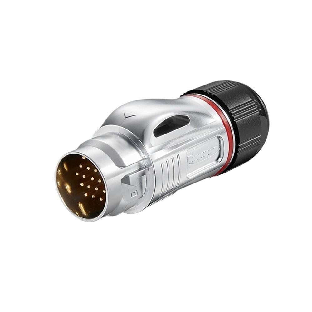 KETDDYEG BD-24 Metal Aviation Plug 24 core Data Signal Transmission Power Male and Female Plug Industrial Connector(Male Plug)