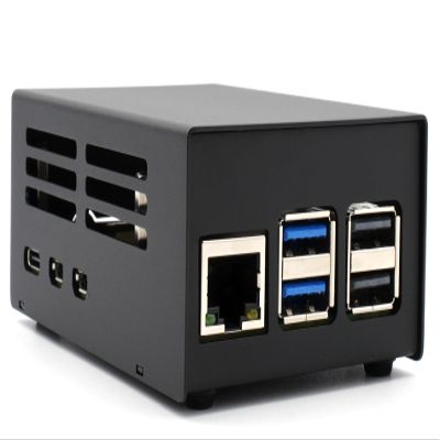 KKSB Raspberry Pi 5 M.2 HAT Case  Aluminum Enclosure Compatible with NVMe Hats, AI Hats, and Official Raspberry Pi Cooler