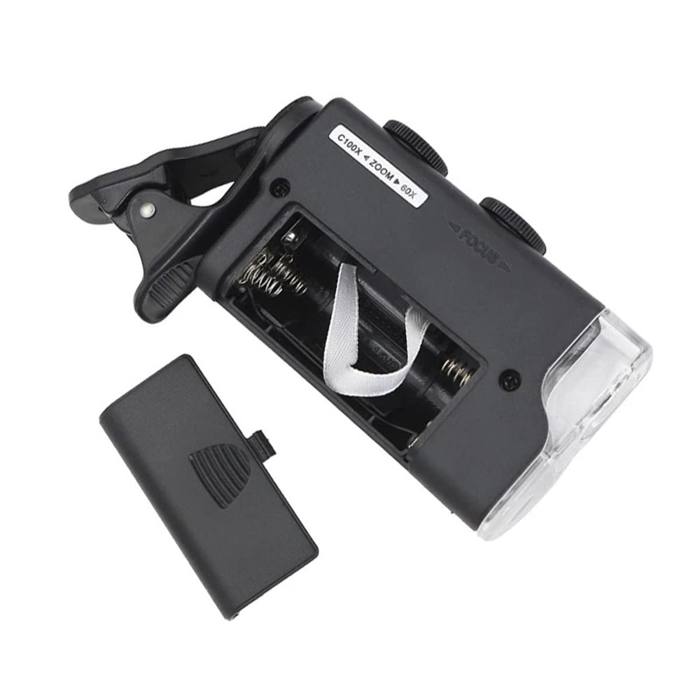 Microscope Accessories kit Slide Preparation camer 60X-100X Mobile Phone Microscope with Cell Phone Clip with Carring Bag Microscope Accessories