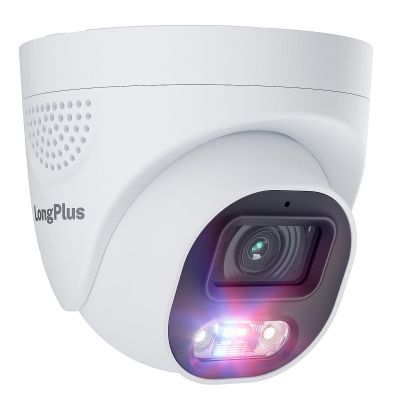 LongPlus 12MP UHD Poe Wired Security Camera Outdoor for Security Cameras System, Cameras for Outdoor Home Security Spot Lights Color Night Vision, Strobe Light Alarm & Sound CP12D1