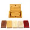 Custom Wooden USB Flash Drive, Personalized Engraved Wood USB Stick, Customized Memory Sticks for Business Gifts, Corporate Events, Promotional Giveaways, with Optional Wooden Gift Box (100,4 GB) view 1