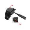 ThtRht Tripod Fluid Head Mount Panhead with 1/4'' Quick Release Plate Long Handle Pan/Tilt Head Phone Holder Adapter Pan Head for Action Camera Tripod DSLR Camcorder Video Recording Vlog Selfie Stick view 2