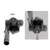 ThtRht Tripod Fluid Head Mount Panhead with 1/4'' Quick Release Plate Long Handle Pan/Tilt Head Phone Holder Adapter Pan Head for Action Camera Tripod DSLR Camcorder Video Recording Vlog Selfie Stick view 4