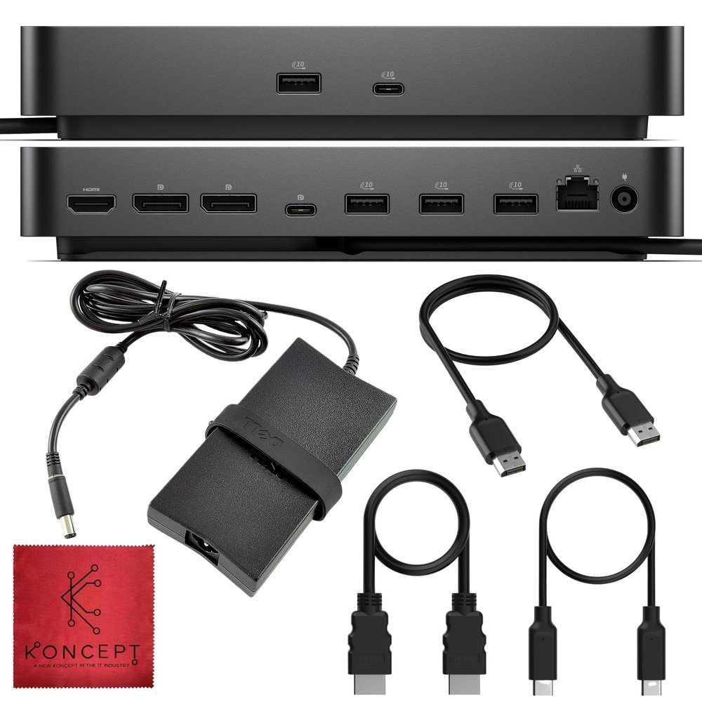 Dell Pro Smart Dock SD25-3 Year Warranty - 10Gbps, Supports Dual/Triple Monitors & 4K Displays with 180W Power Supply, HDMI, DisplayPort, USB C Cable, Cloth - Docking Station
