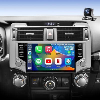 4G+64G Upgrade Android Radio for Toyota 4Runner 2010-2024, Head Unit Car Audio 9inch Touch Screen Replacement Stereo Wireless Carplay Android Auto Bluetooth 5GWiFi GPS Navigation FM DSP Backup Camera