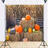 10x6.5ft Fall Pumpkin Backdrop Autumn Harvest Ripe Pumpkins Patch Marrows with Rick Background for Thanksgiving Day Baby Shower Birthday Party Decoration Photo Booth Props Fabric view 2