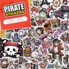 100 PCS Pirate Stickers Pack  Waterproof Vinyl Decals for Water Bottles, Laptops, Phones, Notebook, Cars  Cool Vibrant Graphics for Pirate Enthusiast view 1