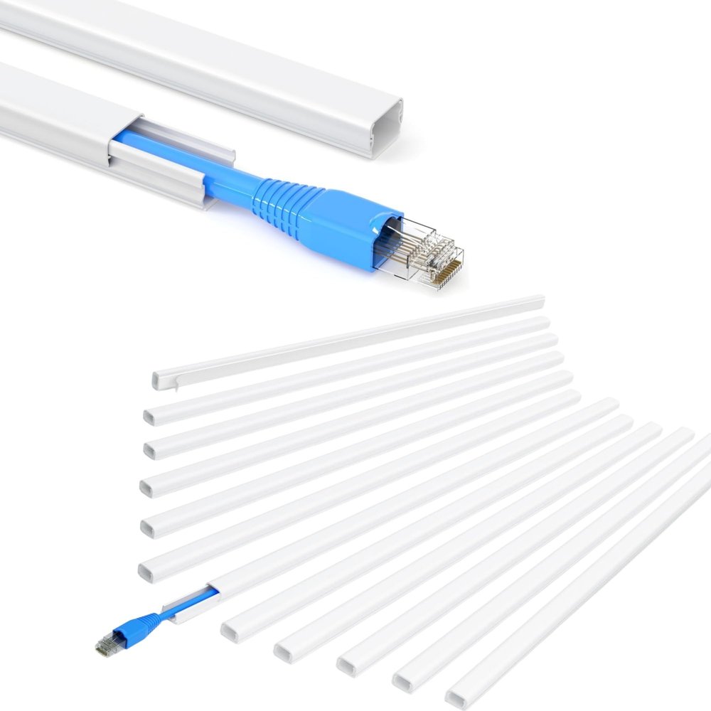 Cord Hider for One Wire 102in Cable Hider Concealer & ZhiYo 204in Cord Covers for Wires on Wall Bundle