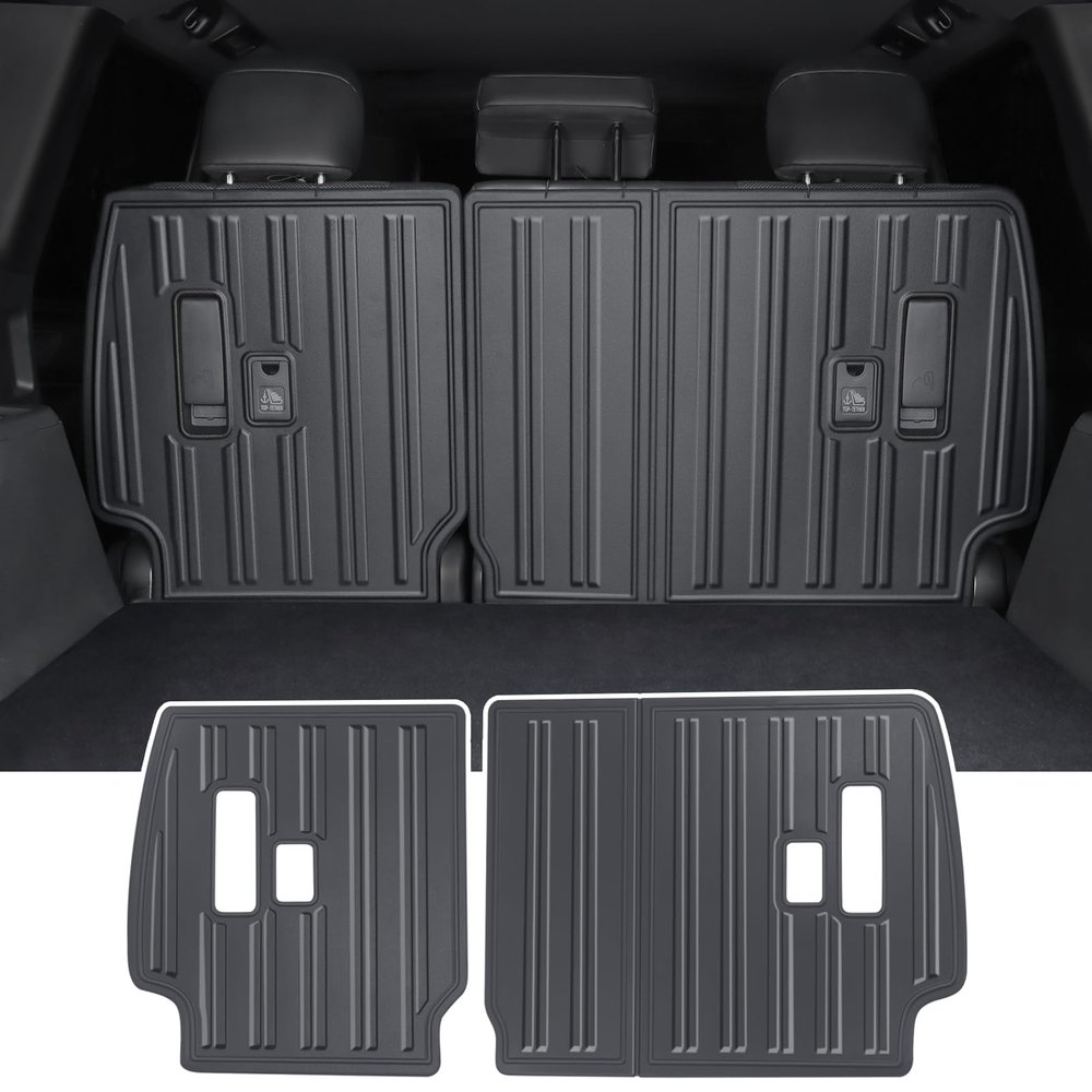 Car Trunk Mat Decoration Fit for 2024-Present Lexus Gx550 Gx550h Black TPE Waterproof Scratch-Proof Carpet Mat Interior Modification Accessories (Seat Back)