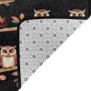 Cute Brown Cartoon Owls Print Carpet 72x48in Bedroom Rug Non-Slip Area Rugs for Living Room view 4
