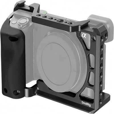 Cage with Silicone Handgrip & Cold Shoe for Sony a6100, a6300, a6400-3164