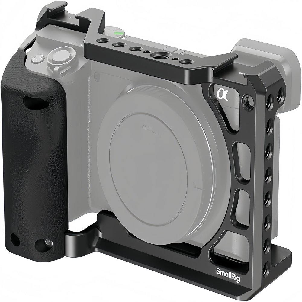 Cage with Silicone Handgrip & Cold Shoe for Sony a6100, a6300, a6400-3164