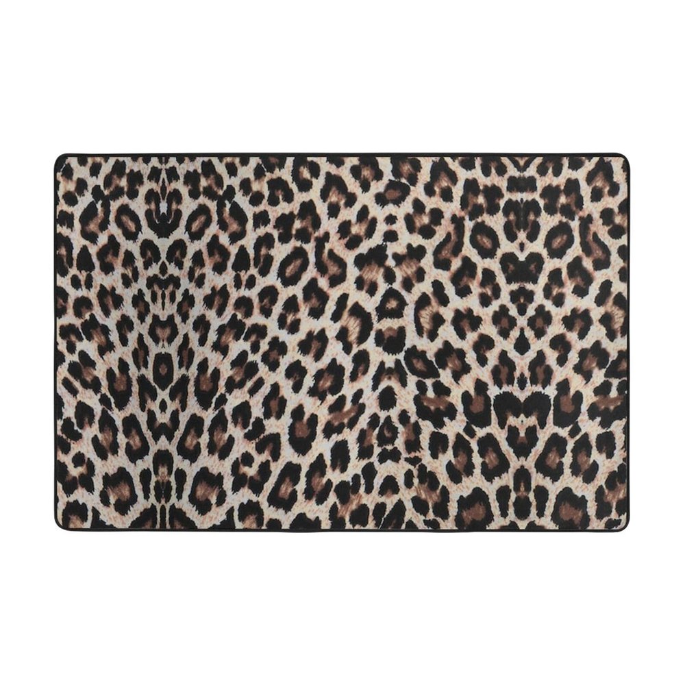 Leopard Print Print Print Carpet 72x48in Bedroom Rug Non-Slip Area Rugs for Living Room