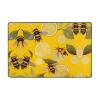 Yellow Lemon and Bee Print Carpet 72x48in Bedroom Rug Non-Slip Area Rugs for Living Room view 1