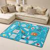 Cartoon Medicine Pattern Print Carpet 63x48in Bedroom Rug Non-Slip Area Rugs for Living Room view 2