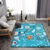Cartoon Medicine Pattern Print Carpet 63x48in Bedroom Rug Non-Slip Area Rugs for Living Room view 4
