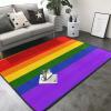 Rainbow Flag Print Carpet 80x58in Bedroom Rug Non-Slip Area Rugs for Living Room view 2