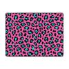 Cute Turquoise Leopard Print Carpet 63x48in Bedroom Rug Non-Slip Area Rugs for Living Room view 1